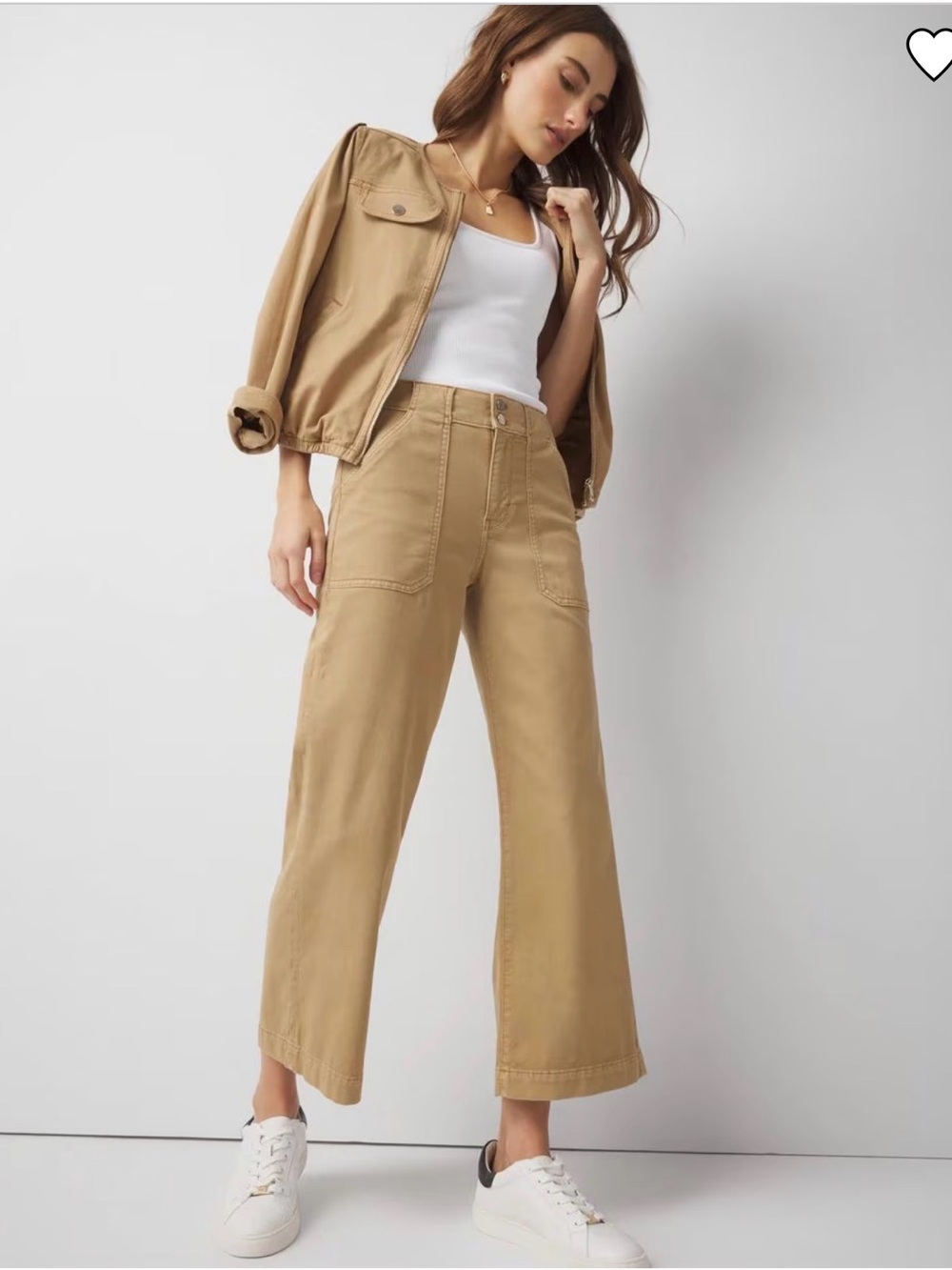 White House Black Market Pret Utility Wide-Leg  Cropped Pants